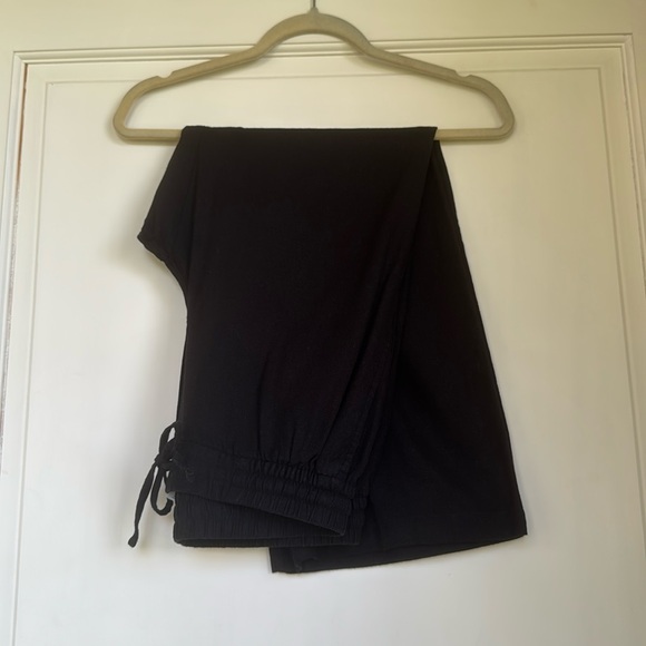Old Navy Pants - Wide Leg Black Linen Blend Pull On Pant By Old Navy
